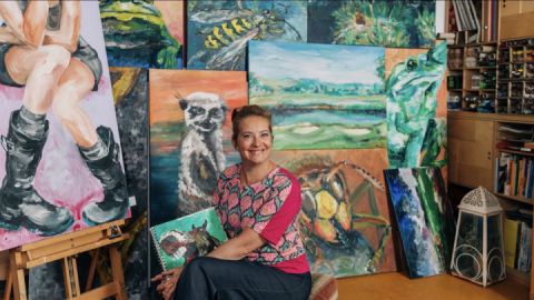 Janett Heske in ihrem Atelier
